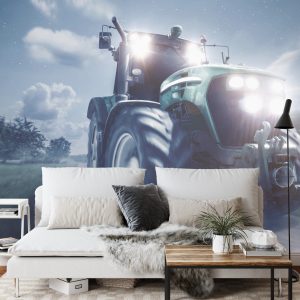 Papier Peint Tracteur Dans La Nuit – Image 3