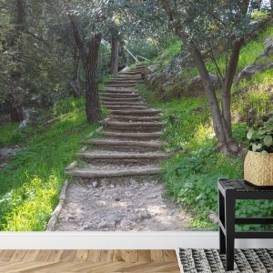 Papier Peint Escalier Dans Les Bois 3D – Image 7