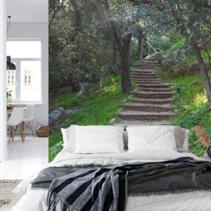 Papier Peint Escalier Dans Les Bois 3D – Image 8