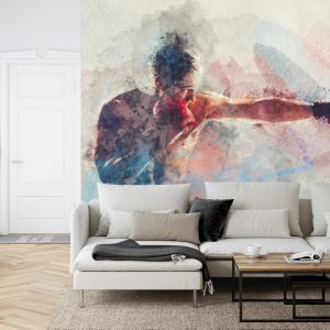 Papier Peint Boxer Peint À L'aquarelle – Image 6