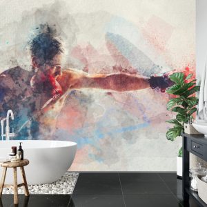 Papier Peint Boxer Peint À L'aquarelle – Image 5