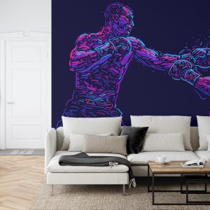 Papier Peint Boxeur Abstrait – Image 6