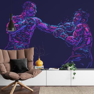 Papier Peint Boxeur Abstrait – Image 4