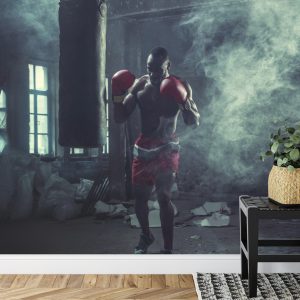 Papier Peint Boxer Dans Une Pièce Enfumée – Image 7