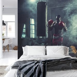 Papier Peint Boxer Dans Une Pièce Enfumée – Image 8