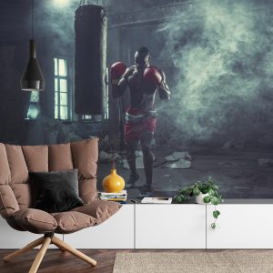 Papier Peint Boxer Dans Une Pièce Enfumée – Image 4