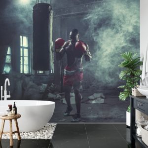 Papier Peint Boxer Dans Une Pièce Enfumée – Image 5