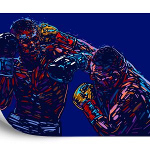 Papier Peint Combat De Boxeur Abstrait – Image 2