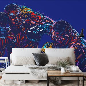 Papier Peint Combat De Boxeur Abstrait – Image 3