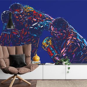 Papier Peint Combat De Boxeur Abstrait – Image 4