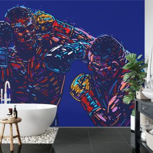 Papier Peint Combat De Boxeur Abstrait – Image 5