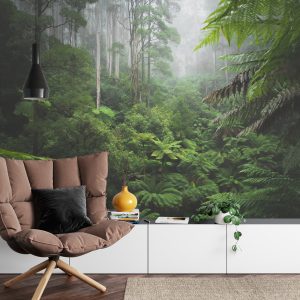 Papier Peint Forêt Dans Le Brouillard – Image 4