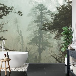 Papier Peint Forêt Dans Le Brouillard – Image 5