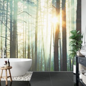 Papier Peint Forêt Dans Le Brouillard – Image 5