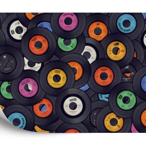 Papier Peint Disques De Gramophone Colorés – Image 2