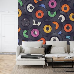 Papier Peint Disques De Gramophone Colorés – Image 6