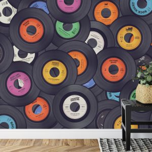Papier Peint Disques De Gramophone Colorés – Image 7