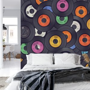 Papier Peint Disques De Gramophone Colorés – Image 8
