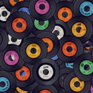 Papier Peint Disques De Gramophone Colorés – Image 1