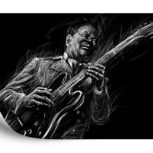 Papier Peint Musicien De Blues Peint – Image 2