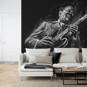 Papier Peint Musicien De Blues Peint – Image 6