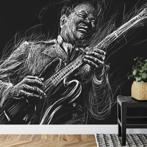 Papier Peint Musicien De Blues Peint – Image 7