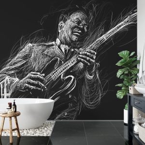 Papier Peint Musicien De Blues Peint – Image 5