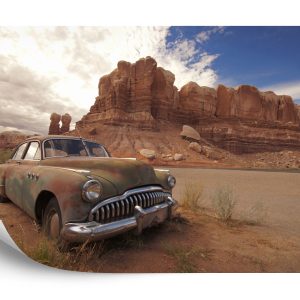 Papier Peint Vieille Voiture Dans Le Désert – Image 2