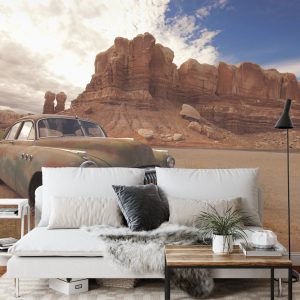 Papier Peint Vieille Voiture Dans Le Désert – Image 3