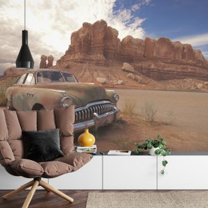 Papier Peint Vieille Voiture Dans Le Désert – Image 4