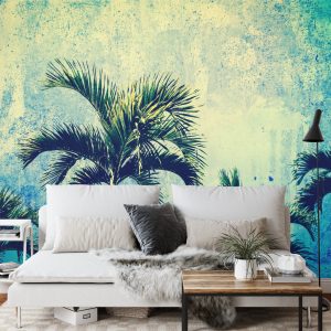 Papier Peint Palmiers Dans Le Style Grunge – Image 3