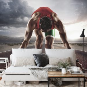 Papier Peint Athlète Se Préparant À Décoller – Image 3