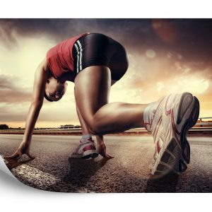 Papier Peint Coureur Sur La Route Commençant La Course – Image 2