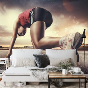 Papier Peint Coureur Sur La Route Commençant La Course – Image 3