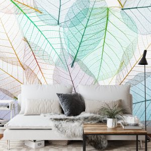 Papier Peint Feuilles Translucides Colorées – Image 3