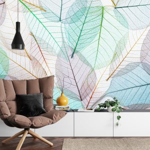 Papier Peint Feuilles Translucides Colorées – Image 4