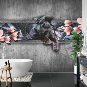 Papier Peint Panthère Aux Fleurs De Magnolia – Image 5