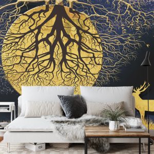 Papier Peint Pleine Lune Abstraite – Image 3