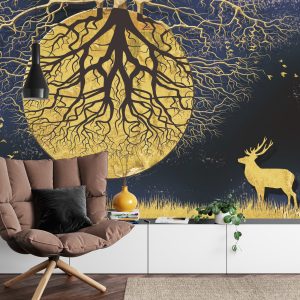 Papier Peint Pleine Lune Abstraite – Image 4