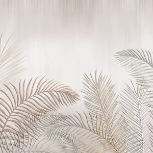 Papier Peint Feuilles De Palmier Sur Fond Clair – Image 1