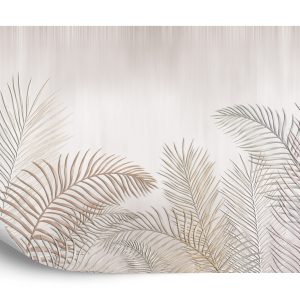 Papier Peint Feuilles De Palmier Sur Fond Clair – Image 2