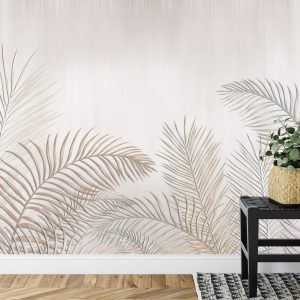 Papier Peint Feuilles De Palmier Sur Fond Clair – Image 7