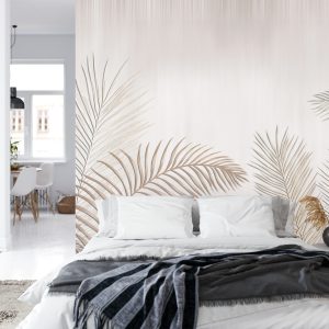 Papier Peint Feuilles De Palmier Sur Fond Clair – Image 8
