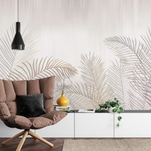 Papier Peint Feuilles De Palmier Sur Fond Clair – Image 4