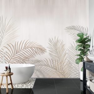 Papier Peint Feuilles De Palmier Sur Fond Clair – Image 5
