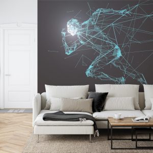 Papier Peint Motif De Coureur Géométrique En 3D – Image 6