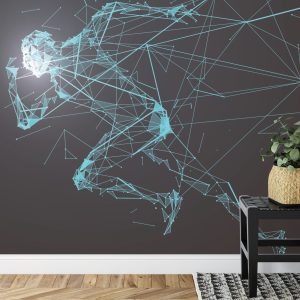 Papier Peint Motif De Coureur Géométrique En 3D – Image 7