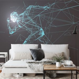 Papier Peint Motif De Coureur Géométrique En 3D – Image 3