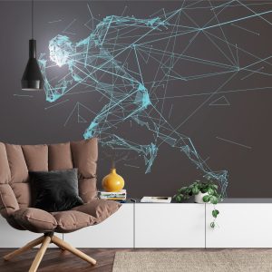 Papier Peint Motif De Coureur Géométrique En 3D – Image 4