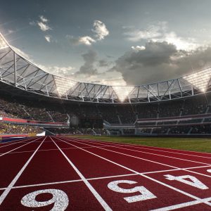 Papier Peint Places De Départ De La Course Au Stade – Image 1